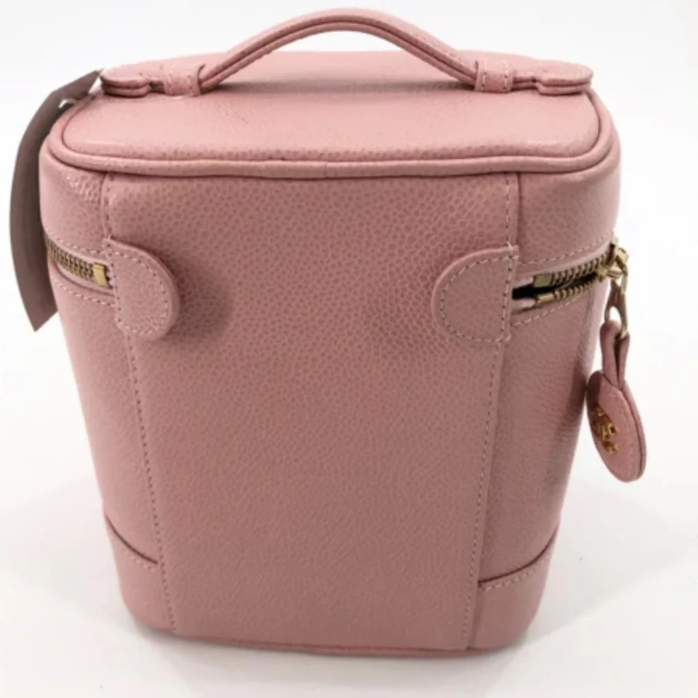 CHANEL Jumbo CC Vanity Purse Sakura Pink Caviar Bag Top Handle Karl Lagerfeld - Picture 6 of 11